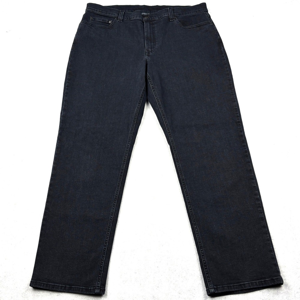 LL Bean Jeans Mens 38x30 Black BeanFlex Standard Athletic Fit Straight Stretch